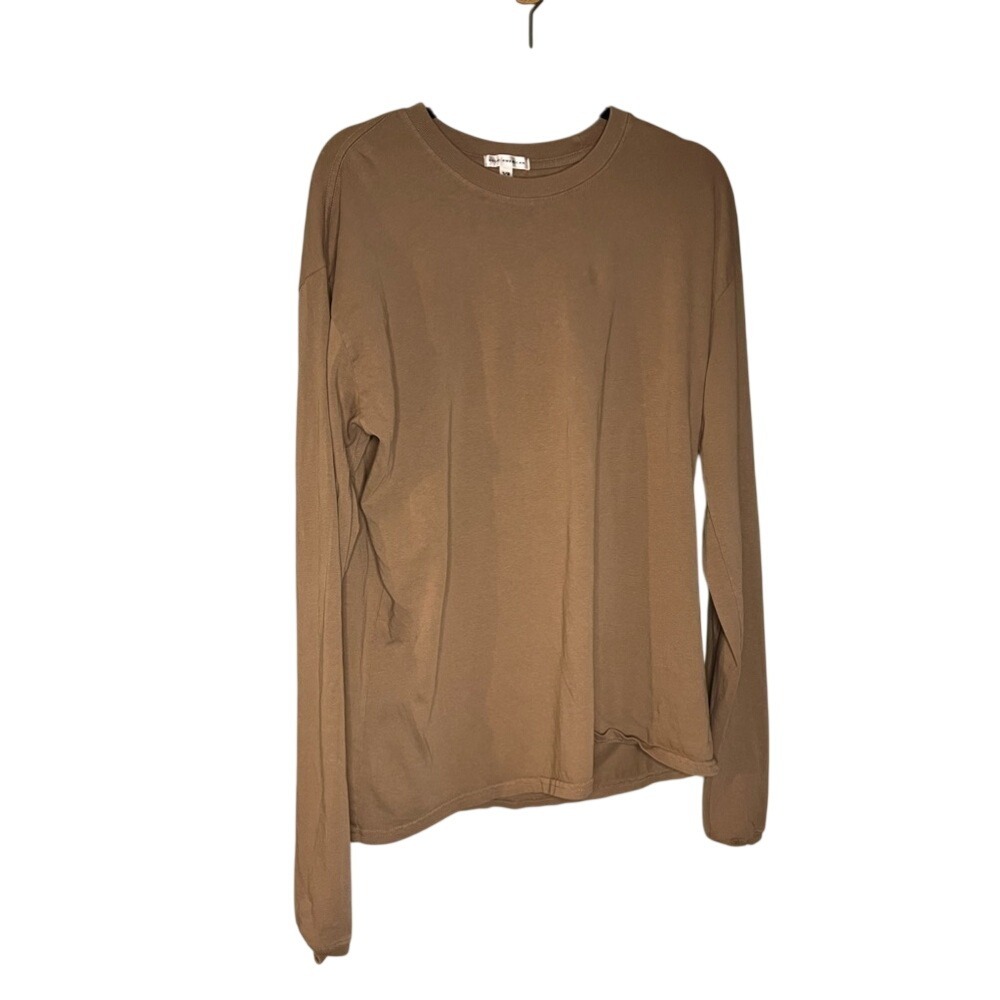 Good American long sleeve tan shirt